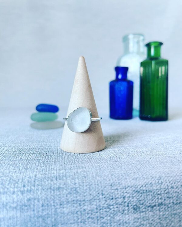 Size R - Sea Glass Ring - Image 2