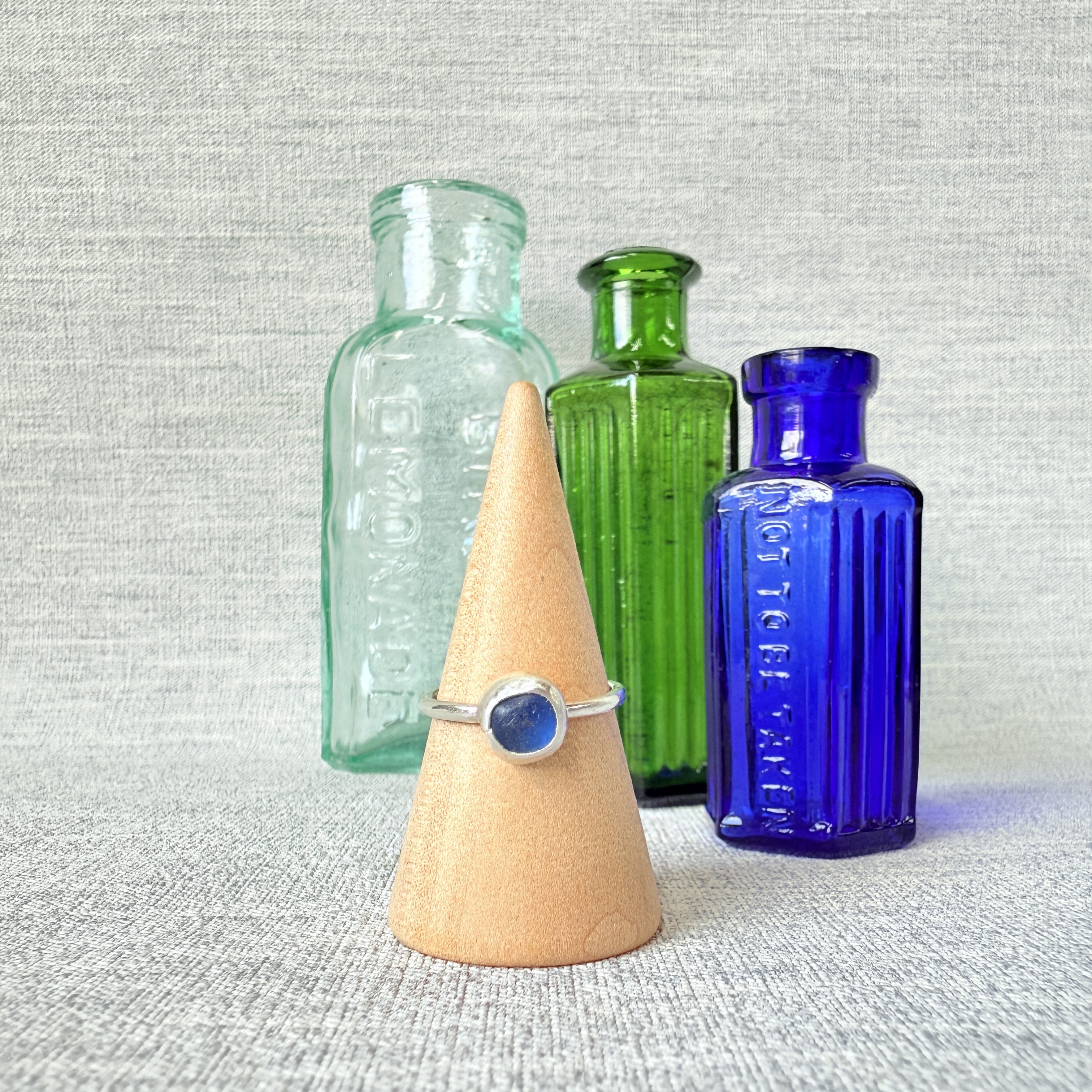 Size L - Sea Glass Ring