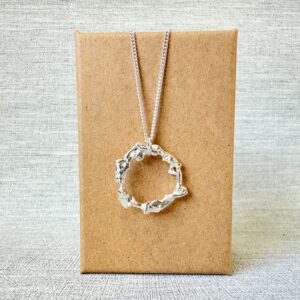 Organic Molten Silver Necklace
