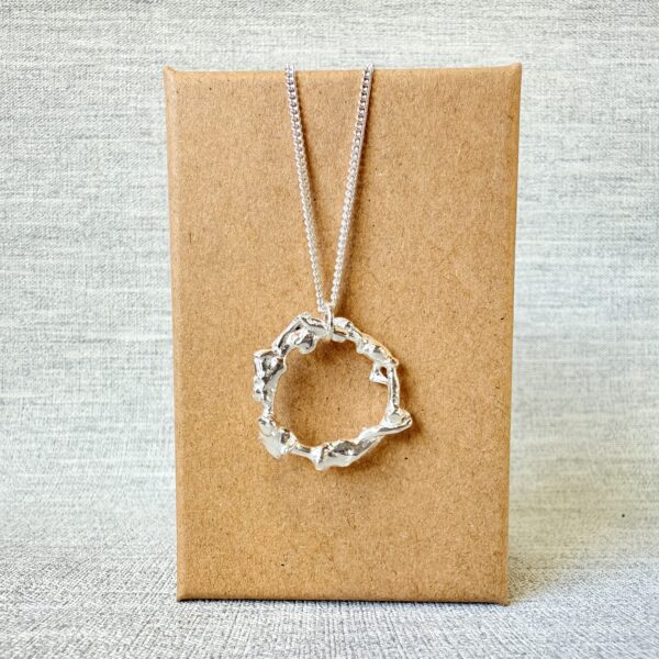 Organic Molten Silver Necklace