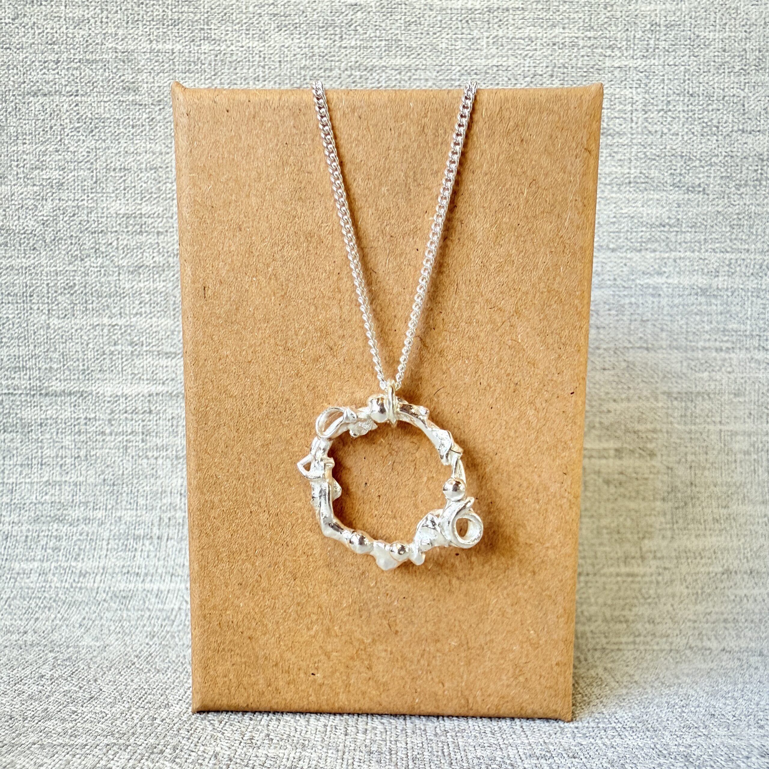 Organic Molten Silver Necklace