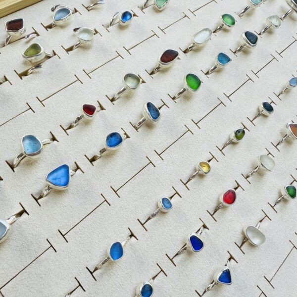 Size Q - Sea Glass Ring - Image 4