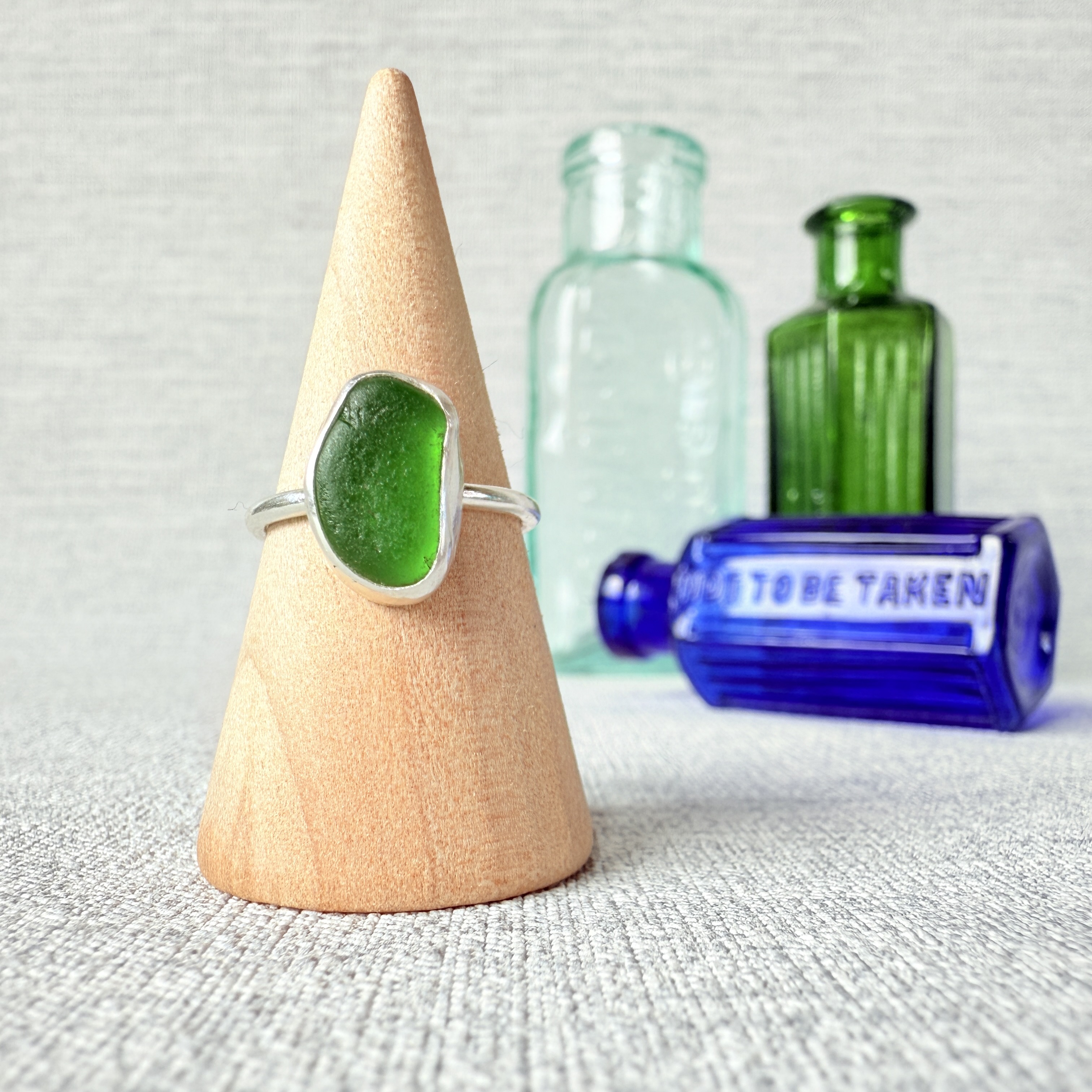 Size K - Sea Glass Ring