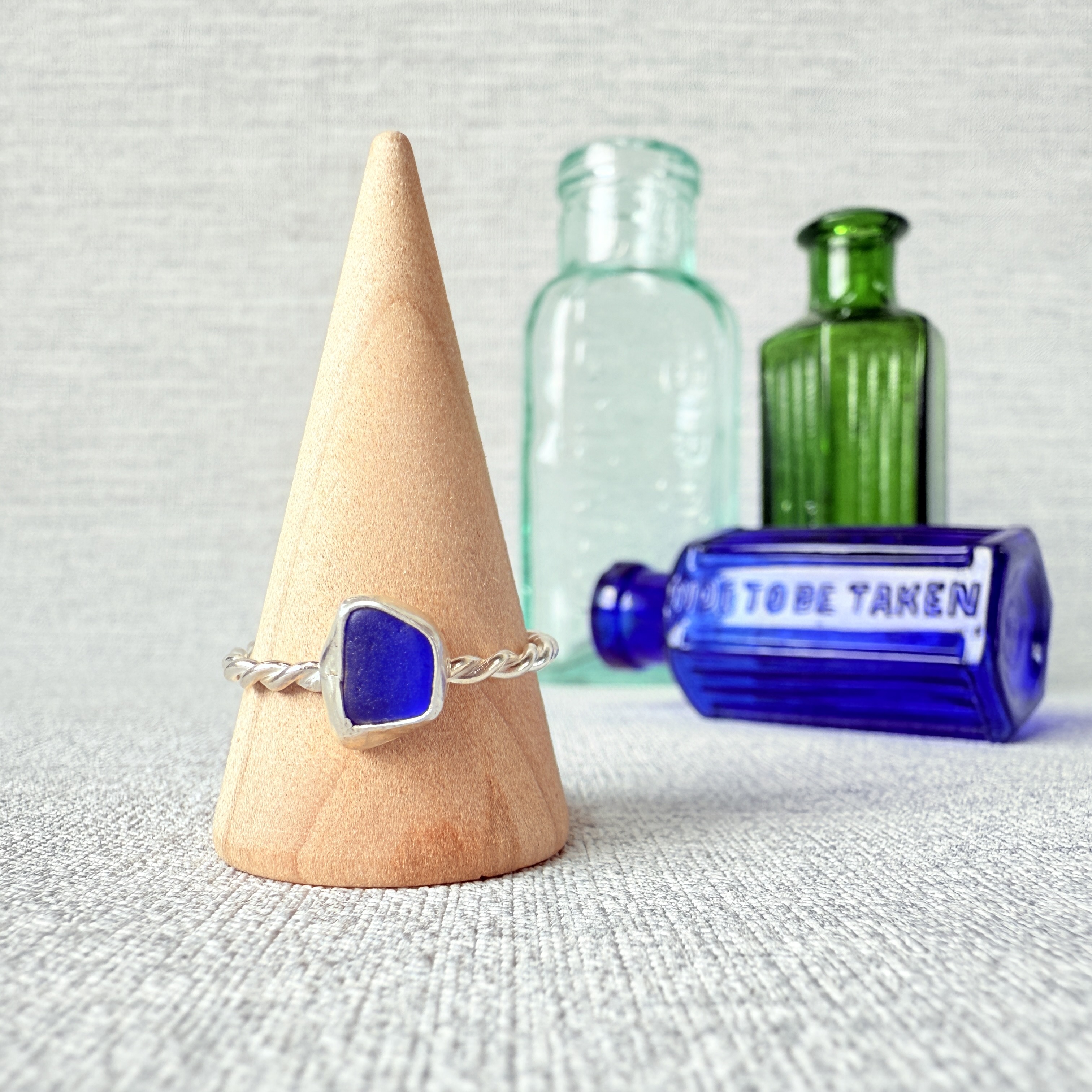 Size U - Sea Glass Ring