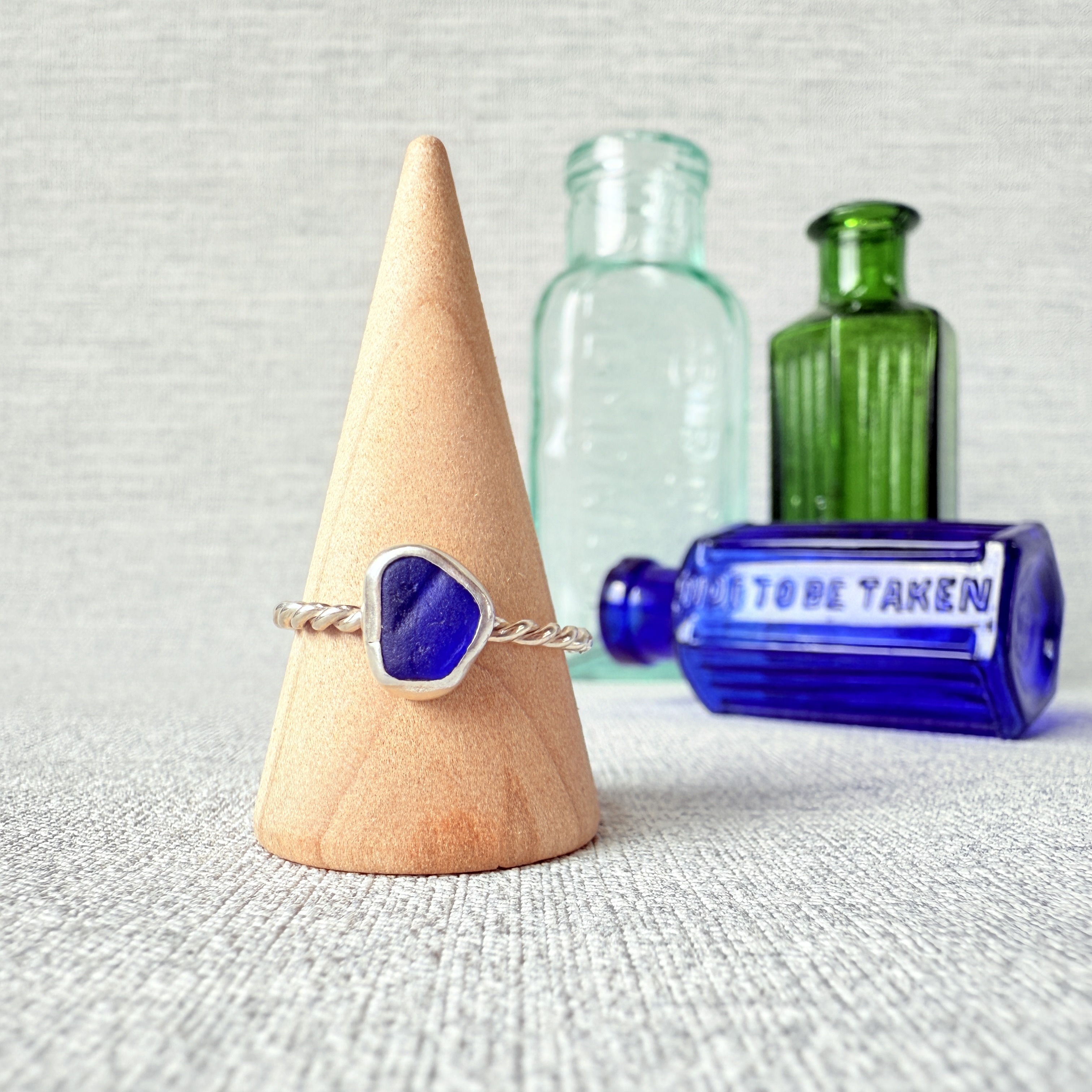 Size U - Sea Glass Ring