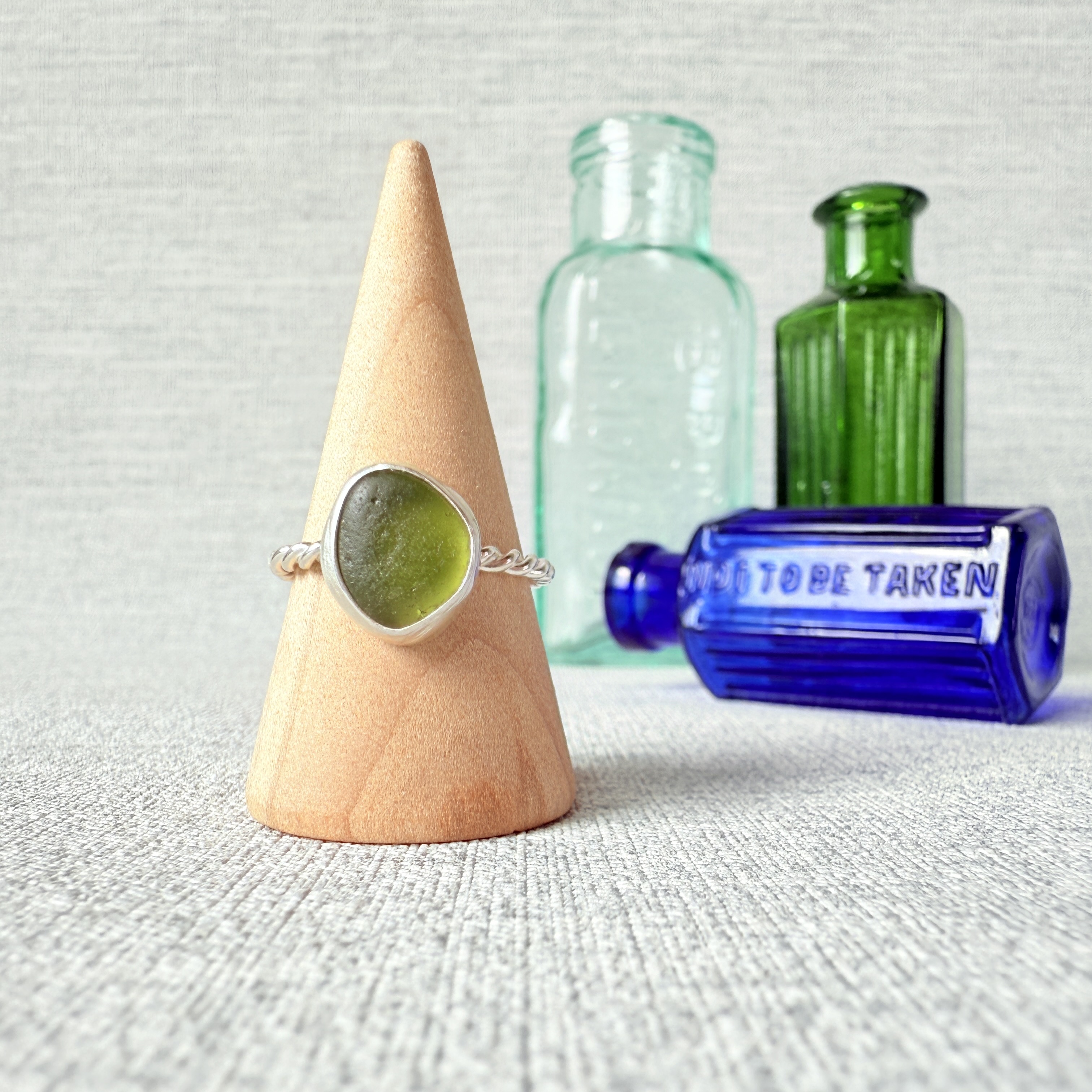 Size P - Sea Glass Ring