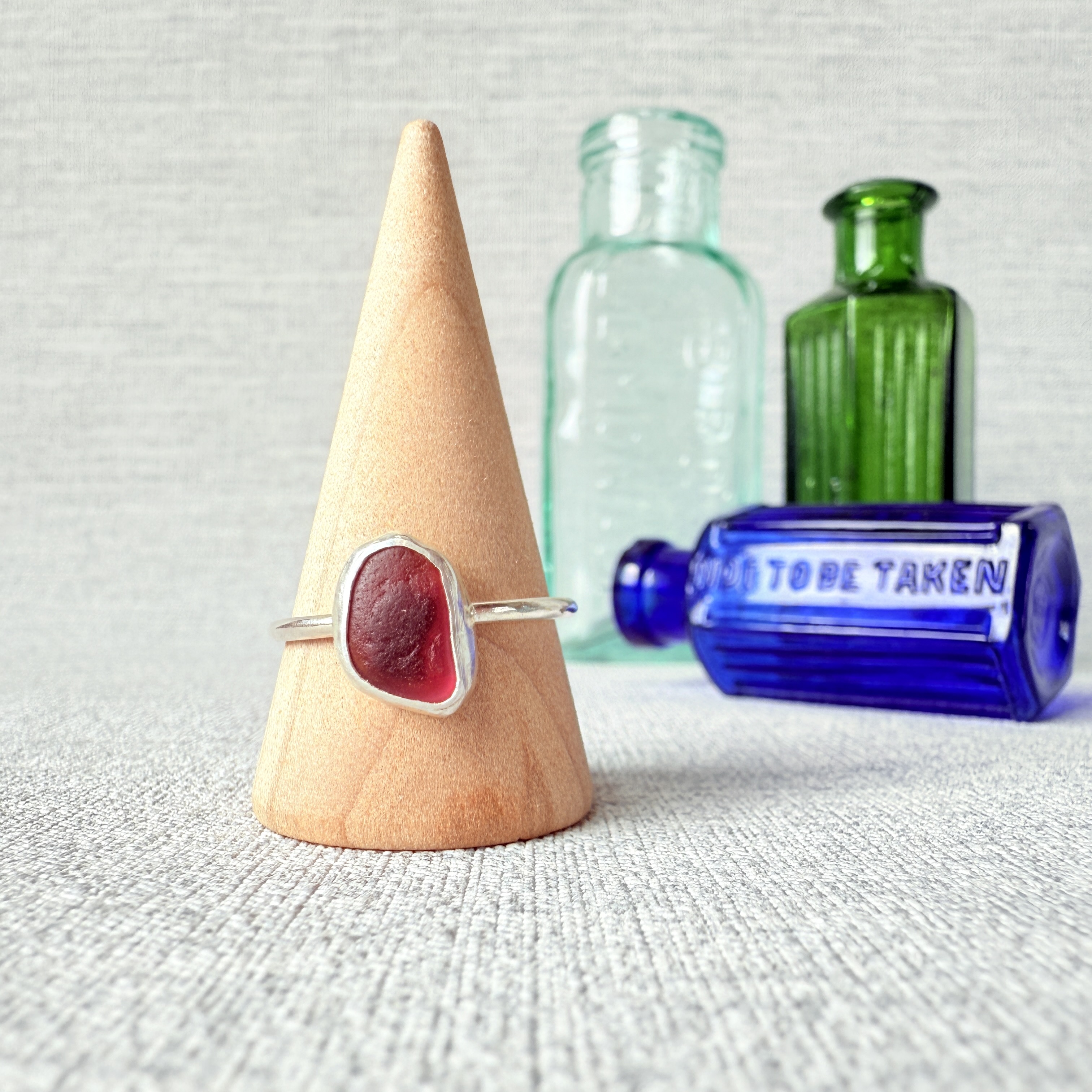 Size U - Sea Glass Ring