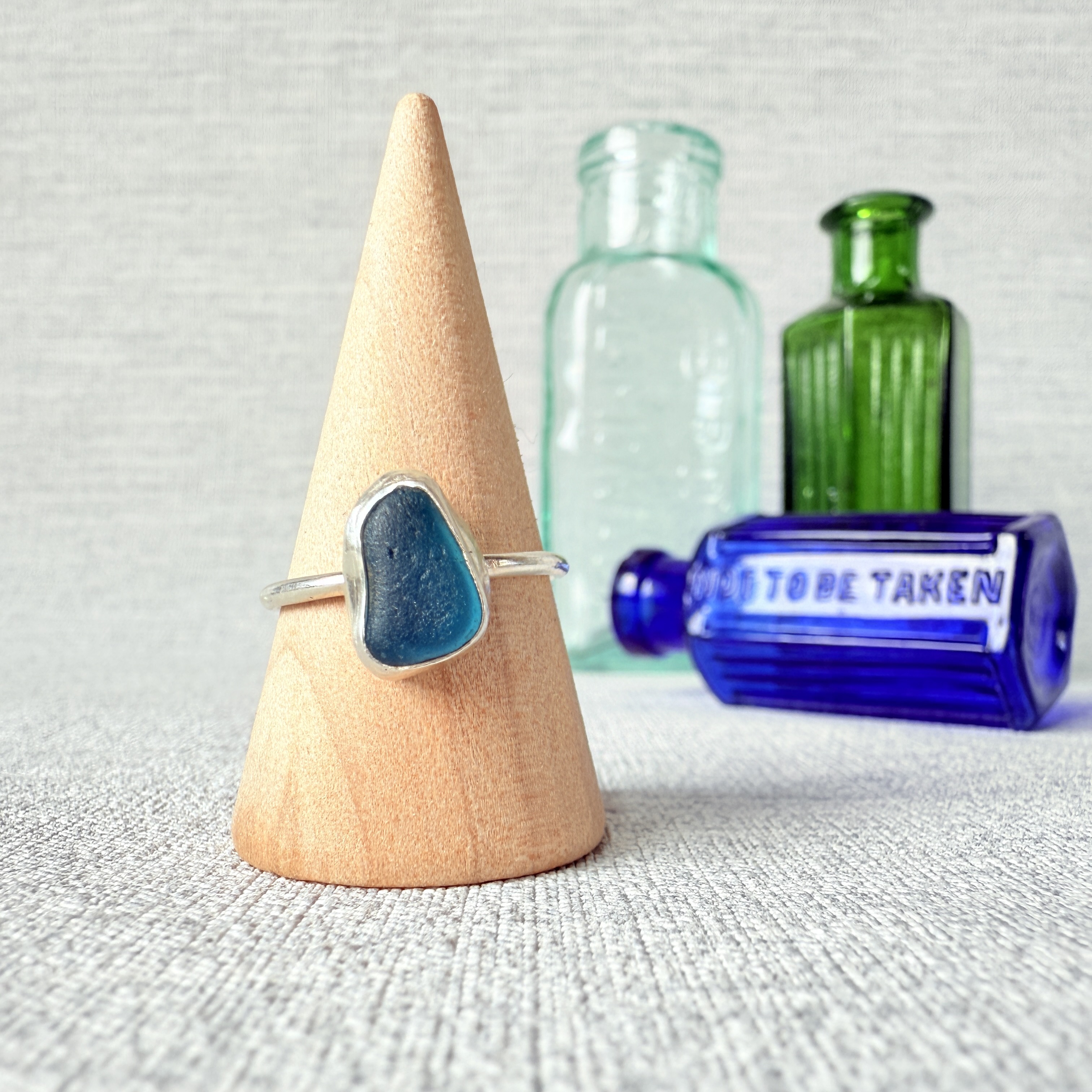 Size P - Sea Glass Ring