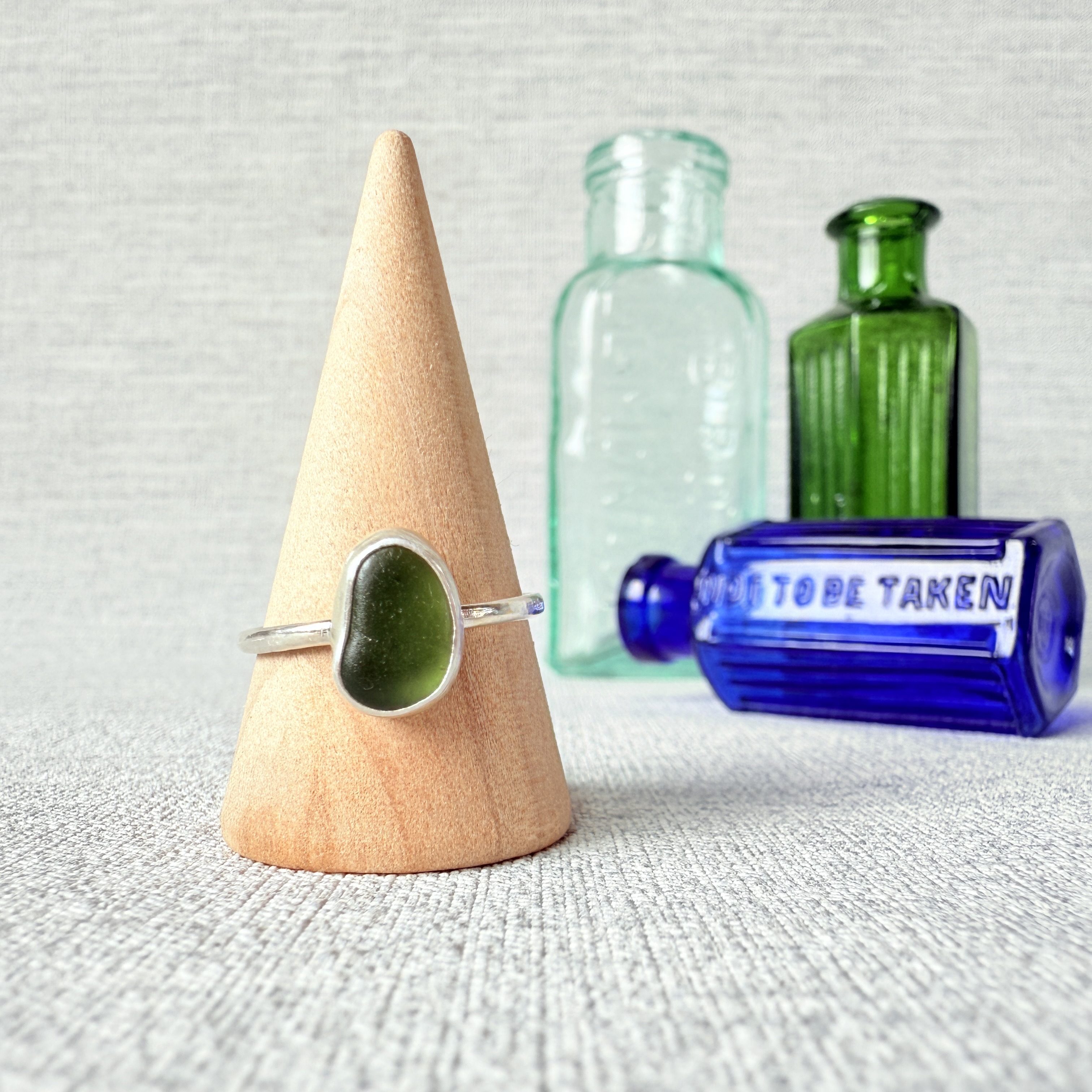 Size T - Sea Glass Ring