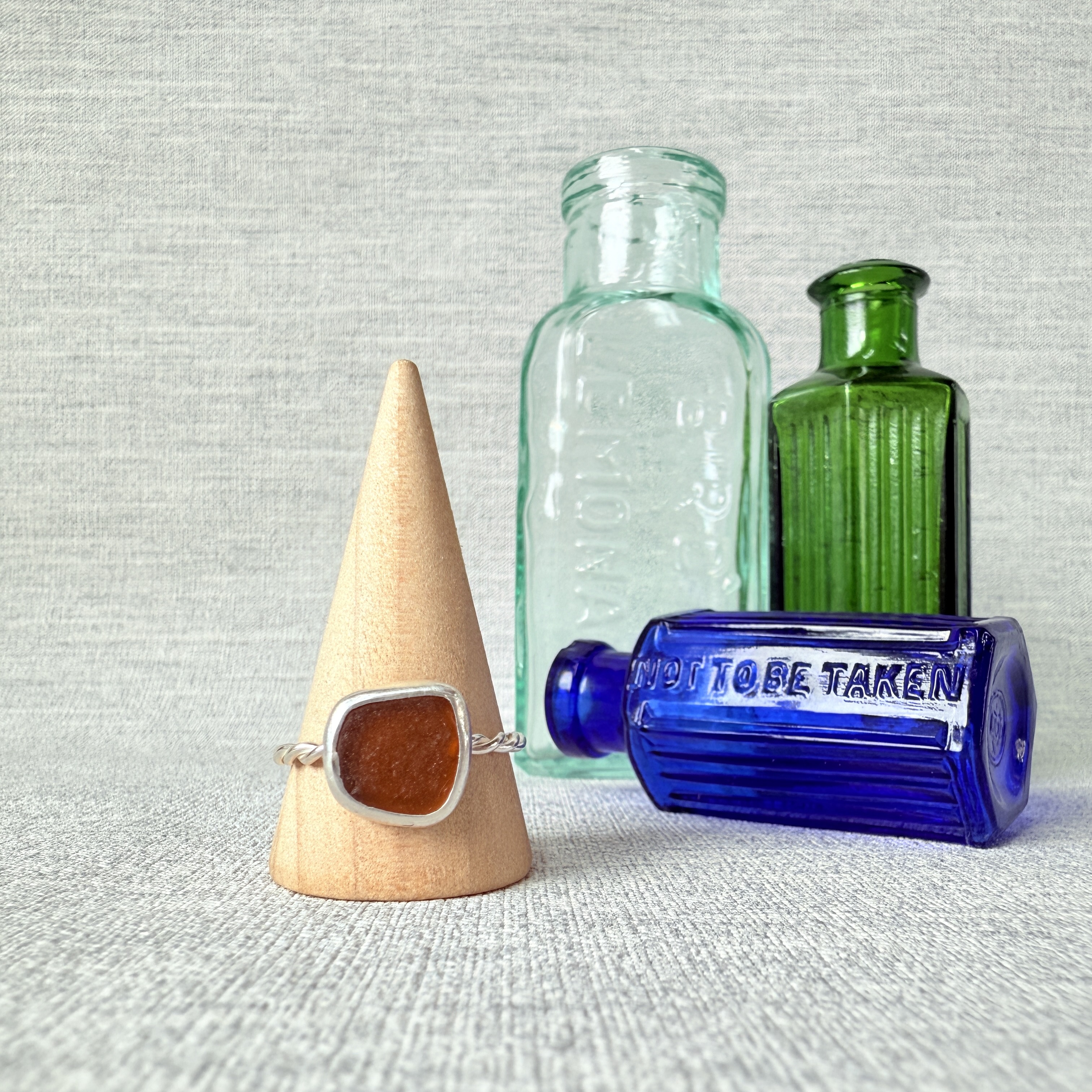 Size W - Sea Glass Ring