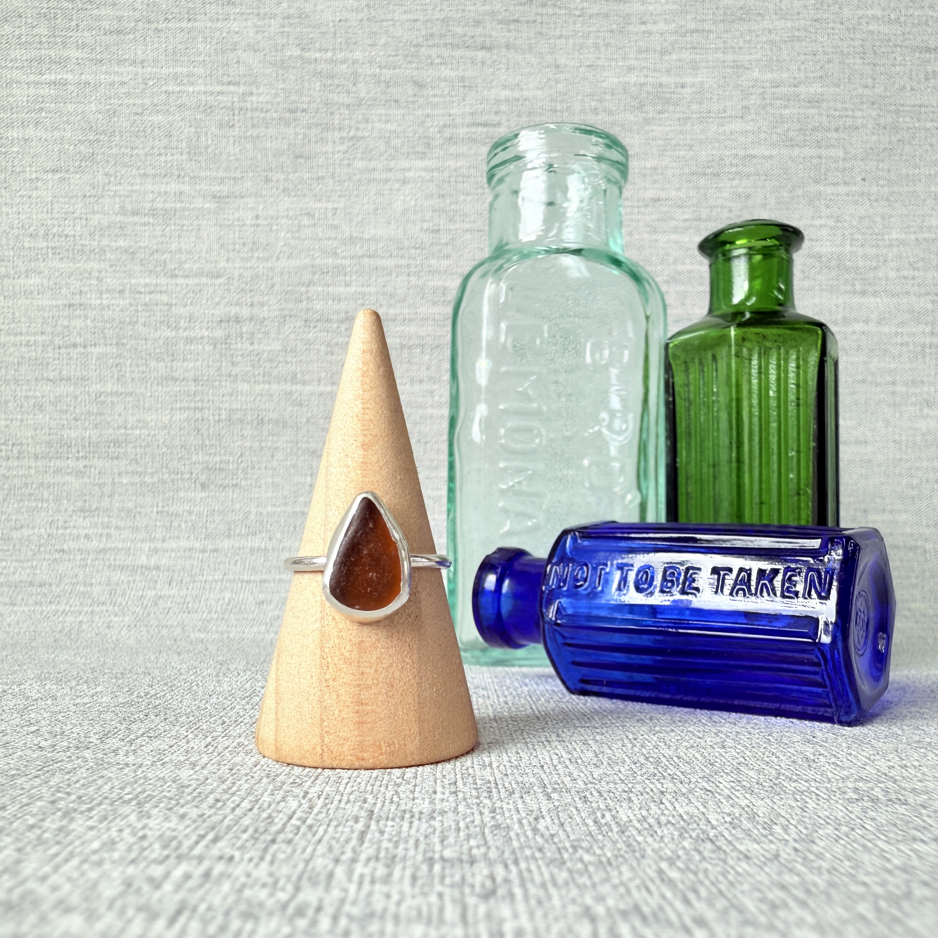 Size L - Sea Glass Ring