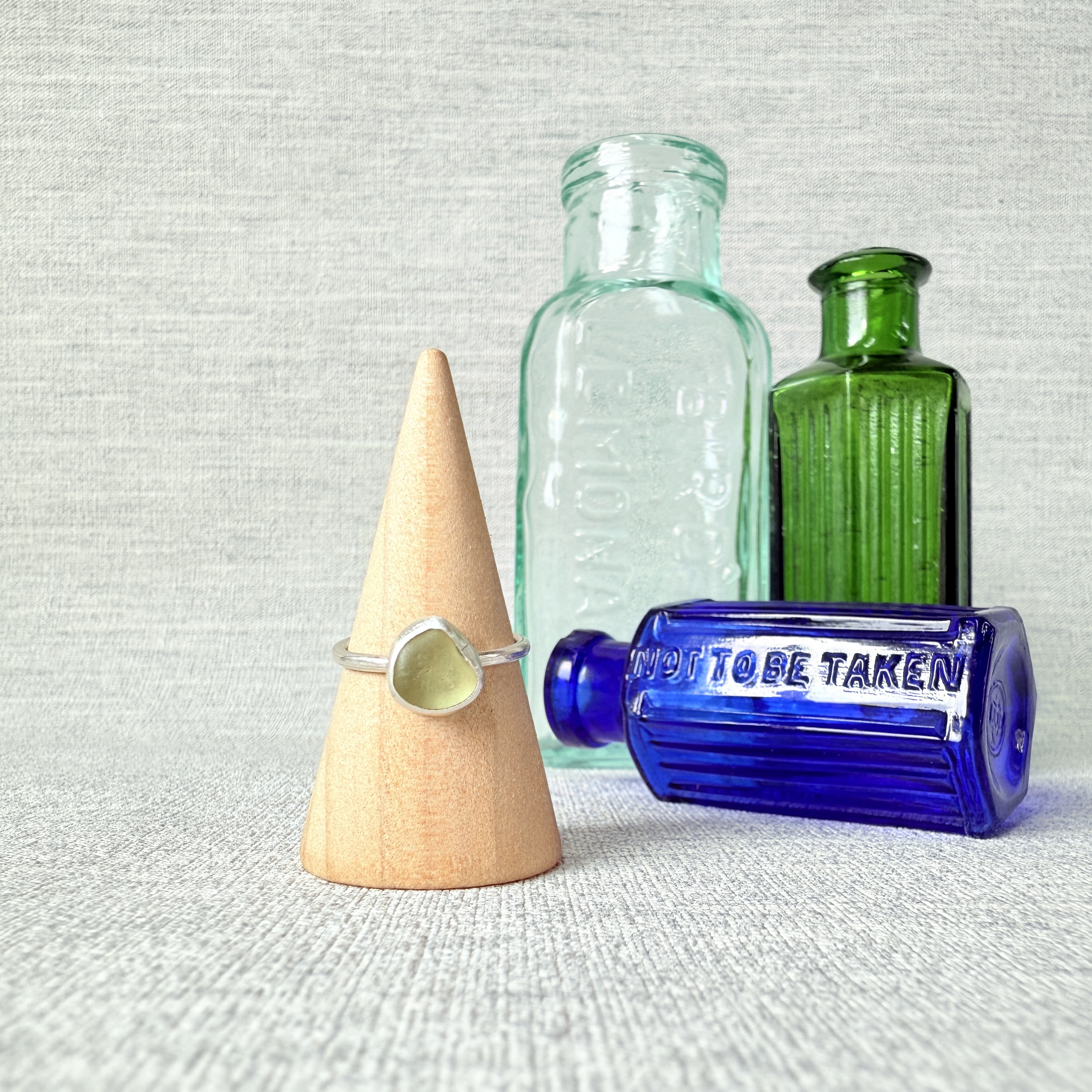 Size L - Sea Glass Ring