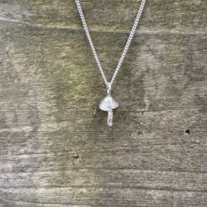 Mushroom Silver Necklace