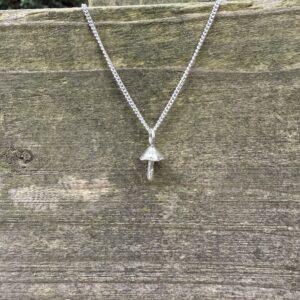 Mushroom Silver Necklace