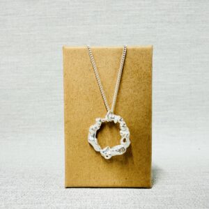 Organic Molten Silver Necklace