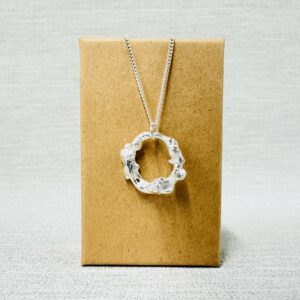 Organic Molten Silver Necklace