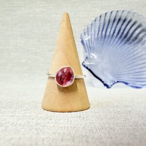 Glass Cabochon Ring - Size Q