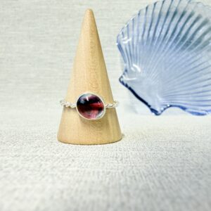 Glass Cabochon Ring - Size T