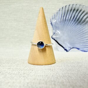 Glass Cabochon Ring - Size P