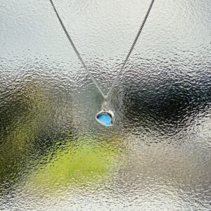 Sea Glass Necklace - backless bezel