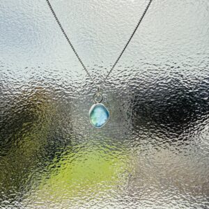 Sea Glass Necklace - backless bezel