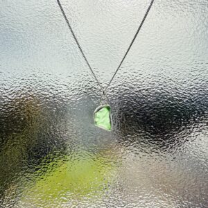 Sea Glass Necklace - backless bezel