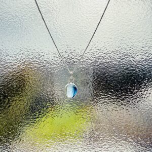 Sea Glass Necklace - backless bezel