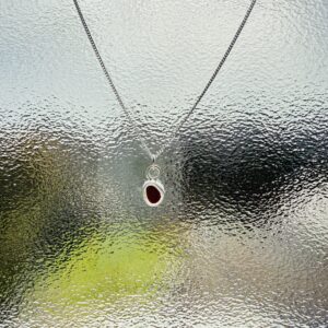 Sea Glass Necklace - backless bezel