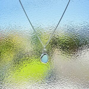 Sea Glass Necklace - backless bezel