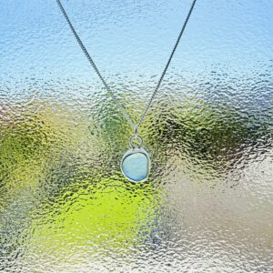 Sea Glass Necklace - backless bezel