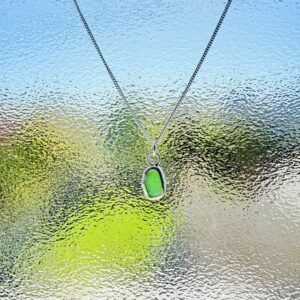 Sea Glass Necklace - backless bezel