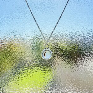 Sea Glass Necklace - backless bezel