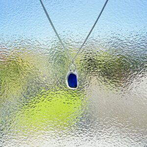 Sea Glass Necklace - backless bezel