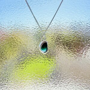 Sea Glass Necklace - backless bezel