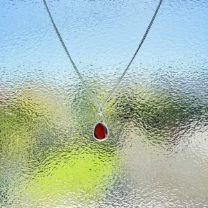 Sea Glass Necklace - backless bezel