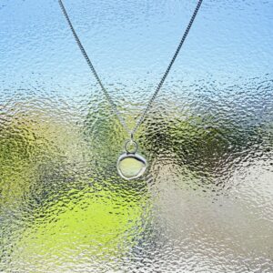 Sea Glass Necklace - backless bezel