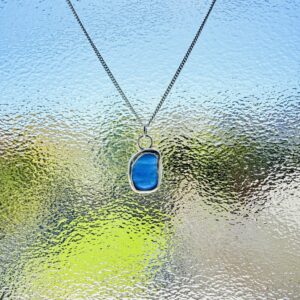 Sea Glass Necklace - backless bezel