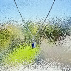 Sea Glass Necklace - backless bezel