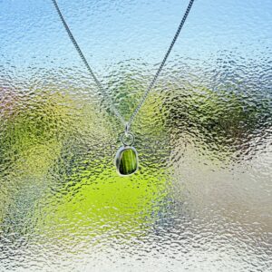 Sea Glass Necklace - backless bezel