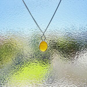 Sea Glass Necklace - backless bezel
