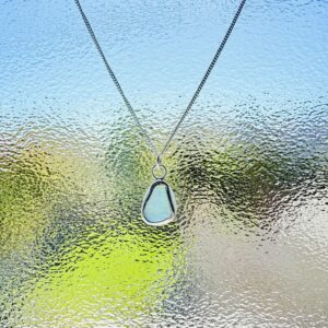 Sea Glass Necklace - backless bezel