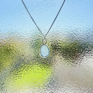 Sea Glass Necklace - backless bezel