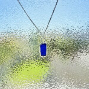 Sea Glass Necklace - backless bezel