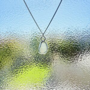 Sea Glass Necklace - backless bezel