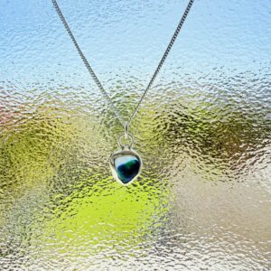 Sea Glass Necklace - backless bezel