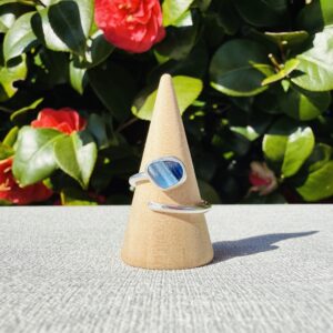Adjustable Sea Glass Ring. Size M-Q