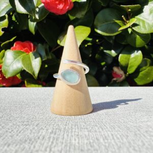 Adjustable Sea Glass Ring. Size J-N