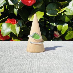 Adjustable Sea Glass Ring. Size P-T
