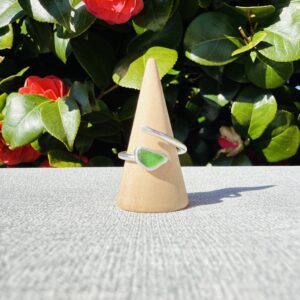 Adjustable Sea Glass Ring. Size O-S