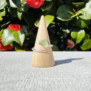 Adjustable Sea Glass Ring. Size L-P